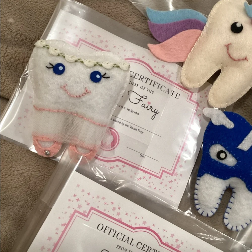 Handcrafted Tooth Fairy Pillows CHOOSE ONE w/ certificate - Picture 4 of 10